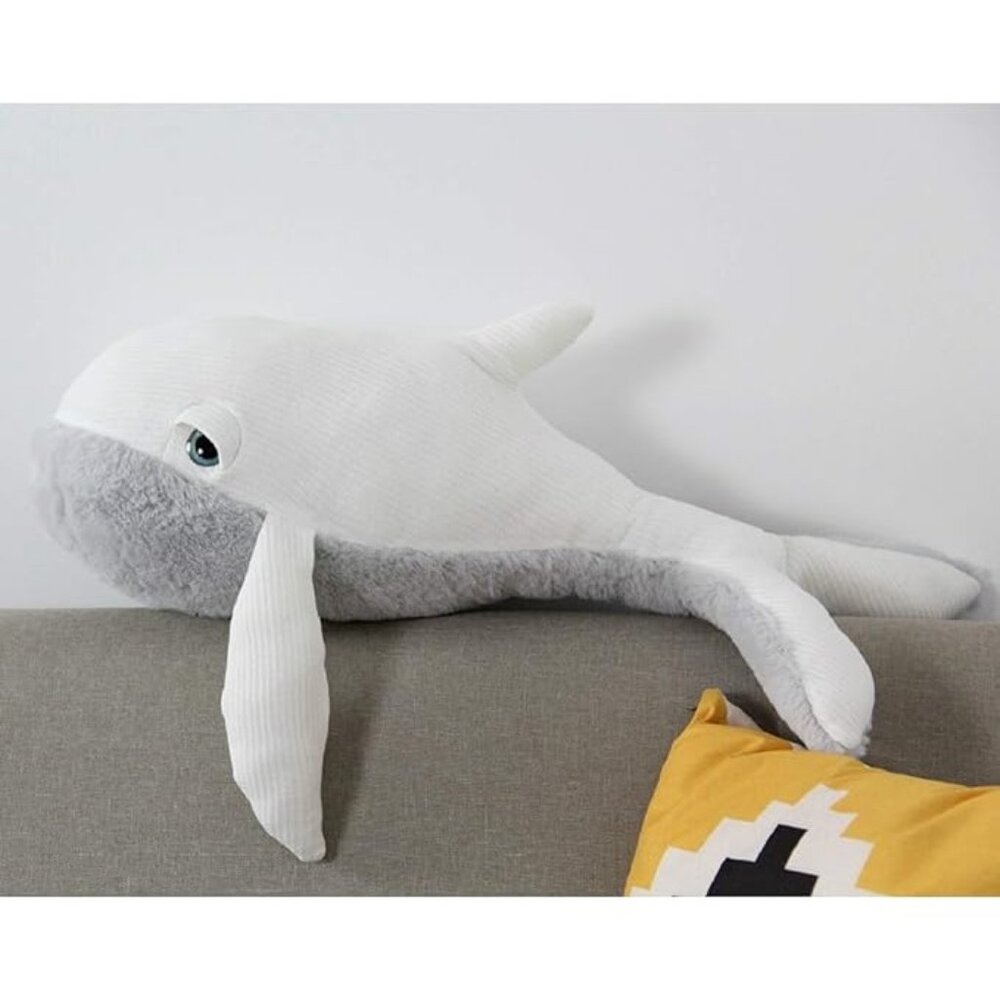 Creative Bonnie Big Plushie White Whale 23" long Plush Stuffed Animal Pillow NEW
